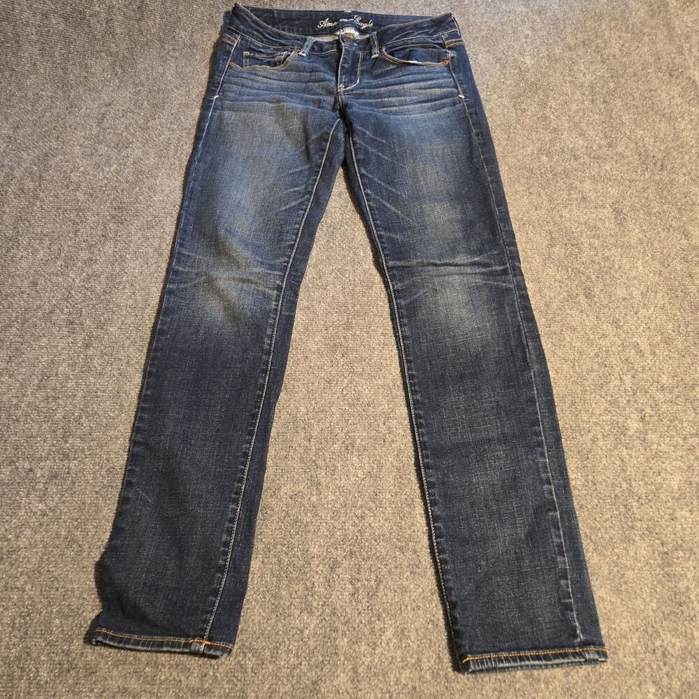American Eagle Jeans Womens 6 Blue Skinny Super Stretch Denim Cotton